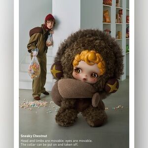 SKULLPANDA You Found Me! Plush Doll Pendant - Sneaky Chestnut